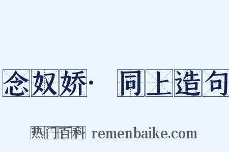 念奴娇·同上造句是什么意思的图片